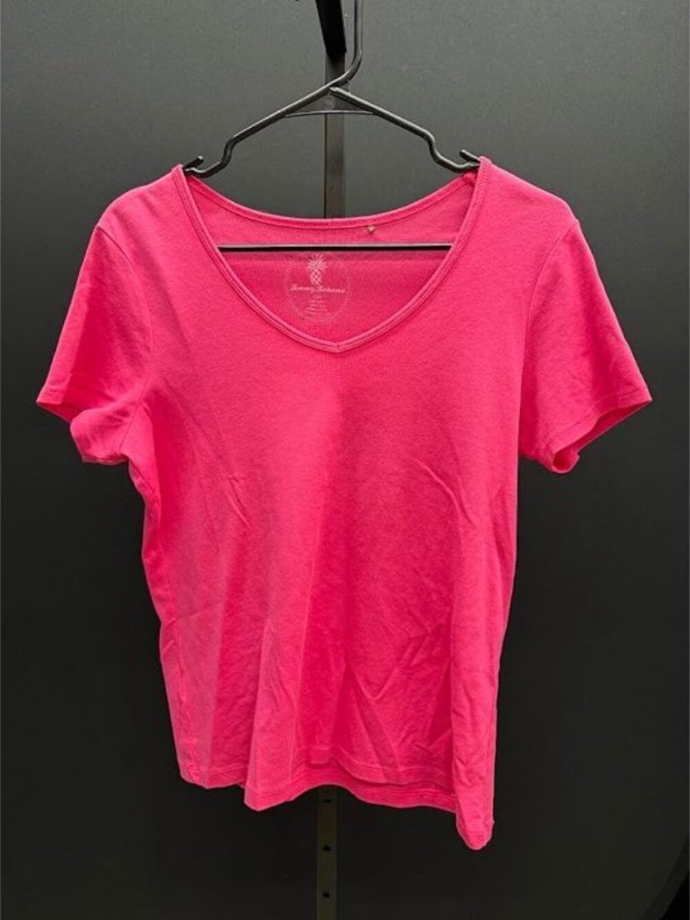Tommy Bahama Pink V-Neck Cotton Short Sleeve Tee